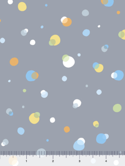 QT Fabrics "Whale of a Time" # 1649-28102-K – Colorful Bubbles on Gray MAIN