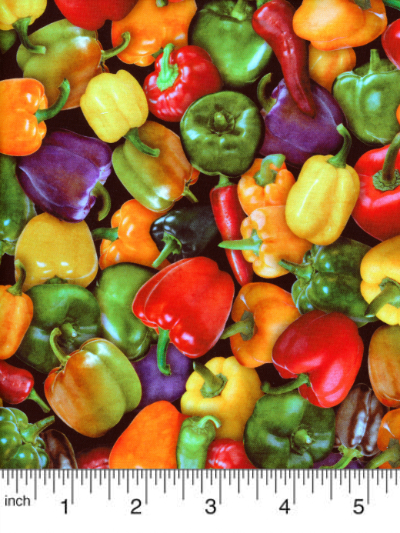 QT Fabrics "Fresh" # 1649-28473-X – Bell Peppers MAIN