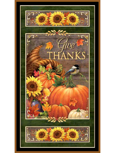 QT Fabrics "Always Give Thanks" # 1649-28968-X – Give Thanks Harvest Panel MAIN