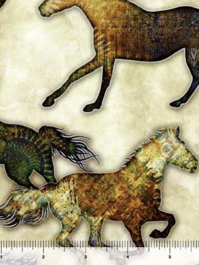 QT Fabrics "Wild at Heart" # 1649-28993-E – Horse Allover MAIN