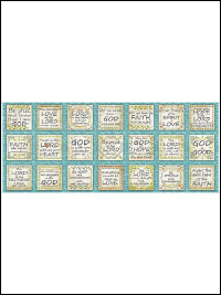 QT Fabrics "Rejoice" Inspirational Sayings Patches 30286-Q Aqua THUMBNAIL