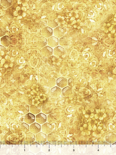 QT Fabrics "Queen Bee" Honeycomb Blender # 30488-S Butter MAIN