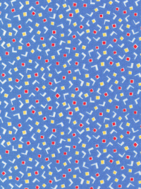 Robert Kaufman "Darlene's Favorites" # ADZ-18753-80 Evening - Geometric Print on Blue THUMBNAIL