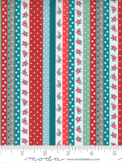 Moda "Lipstick Cowgirl" # 31723-11 – Floral and Spotted Stripes MAIN