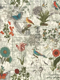 Moda "Favorites - Collages by 3 Sisters" Rendezvous 44369-11 Porcelai, 100% cotton, 44-45" wide THUMBNAIL