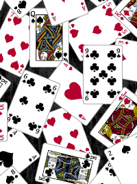 Windham Fabrics "Man Cave" # 52411-2 – Playing Cards on Black THUMBNAIL