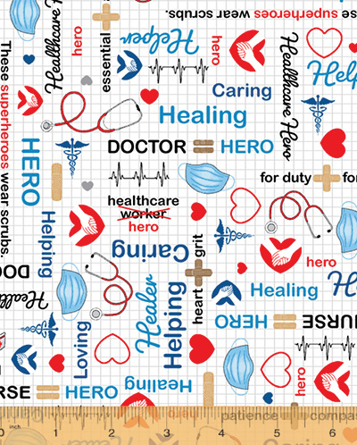 Windham Fabrics "Calling All Nurses" # 52528-1 – Healthcare Heroes MAIN