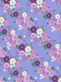 Windham Fabrics "In Bloom" # 53372-5 – Blooming Bias Stripes on Periwinkle THUMBNAIL