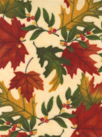 Moda "Fall Melody Flannel" # 6901-11F-Cream – Fall Leaves on Cream THUMBNAIL