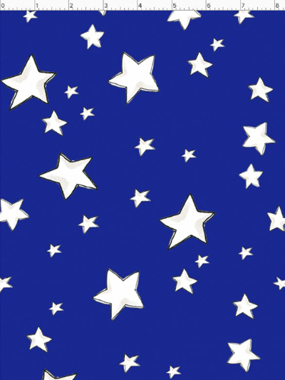 Loralie Designs "US" # 692-397 - White Stars on Blue MAIN