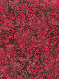 Northcott Banyan Batiks "Bouncing Balls" # 80740-24 – Red on Red Decorative Balls THUMBNAIL