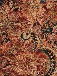 Batiks by Northcott "Lustre" # 81221-37 – Rust Lace Print on Black THUMBNAIL