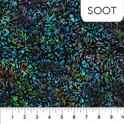 Northcott Banyan Batiks "Banyan BFFs" # 81600-98 – Colorful Print on Soot MAIN