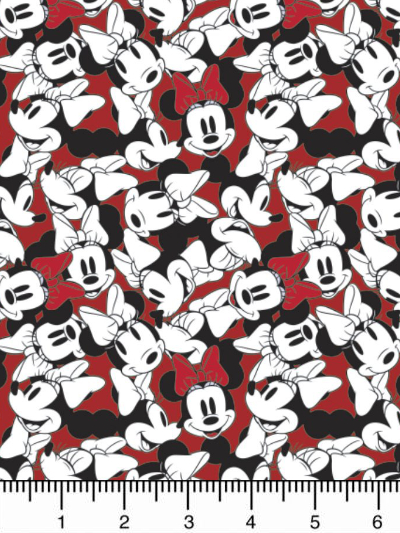 Camelot Fabrics "Disney Minnie Mouse" # 85271010-02 – Minnie Mouse Tossed Stack MAIN
