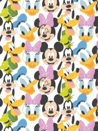 Camelot Fabrics "Mickey Mouse – Here Comes the Fun" # 85271020-01 – Mickey and Friends on White THUMBNAIL