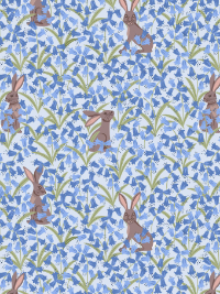 Lewis & Irene "Bluebell Wood Reloved" # A638-1 – Bluebell Hare on Blue THUMBNAIL