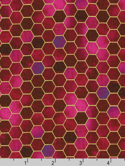 Robert Kaufman "Golden Vibes" # AINDM-22741-108 FUCHSIA MAIN