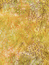 Robert Kaufman "Artisan Batiks: Terrain" # AMD-21544-141-SAFFRON – Leaf Outlines THUMBNAIL