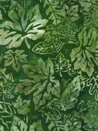 Robert Kaufman "Artisan Batiks: Auburn" # AMD-22032-224-EVERGREEN – Green on Green Leaves THUMBNAIL
