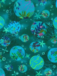 Robert Kaufman - Oceanica AQSD 22408-213 Teal THUMBNAIL