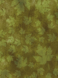 In The Beginning Fabrics "Our Autumn Friends" # 7OAF-2 – Green Autumn Leaves THUMBNAIL