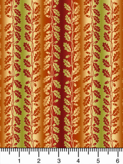 In The Beginning Fabrics "Our Autumn Friends" # 4OAF-1 – Small Autumn Leaf Stripe MAIN