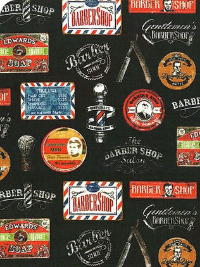 Northcott "Barber Shop" # 21968-99-Black - Barber Shop Miscellaneous THUMBNAIL