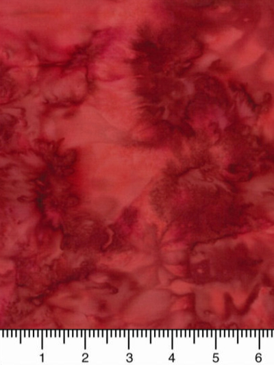 Hoffman "Bali Batik—Watercolors" # 1895-568-Red Velvet - Red Watercolor Batik MAIN