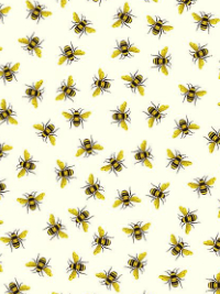 Timeless Treasures "Queen Bee" # BEE-CD1357-Cream – Tiny Gold Honeybees THUMBNAIL