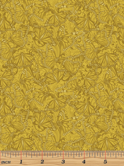 Benartex "Accent On Sunflowers" 10217-34 – Butterfly Fields Gold MAIN