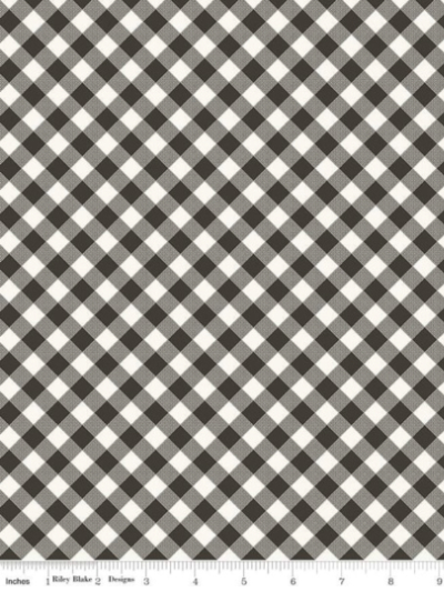 Riley Blake "Joy in the Journey" Plaid C10683- Charcoal MAIN