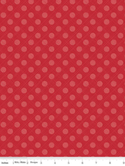 Riley Blake "Snowed In" Sketched Dots C10817-RED MAIN