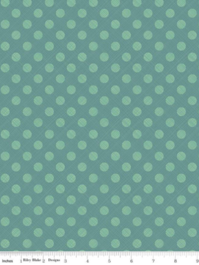 Riley Blake "Snowed In" Sketched Dots C10817-TEAL MAIN