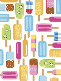 Riley Blake "Rainbowfruit" C10890-White Main – Colorful Popsicles THUMBNAIL