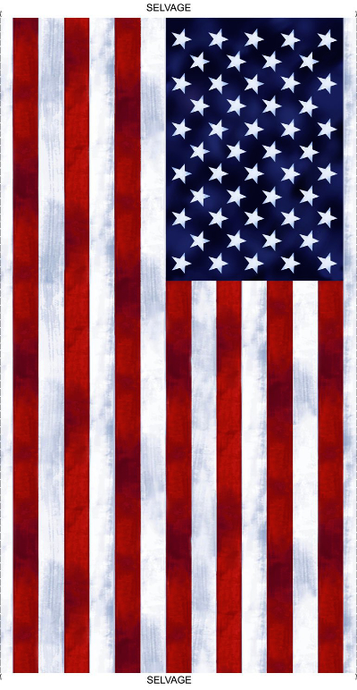 Timeless Treasures "Proud to be an American" # PANEL-C1336-USA – USA Flag Panel MAIN