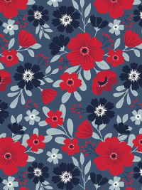 Riley Blake "American Beauty" # C14440-Navy – Large Floral THUMBNAIL