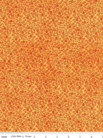 Riley Blake "Pumpkin Patch" Inside Clover C14582-Orange MAIN