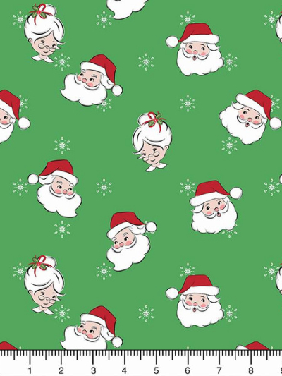 Riley Blake Designs "Santa Claus Lane" C9610 - Green MAIN