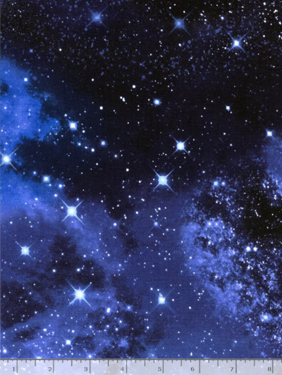 Timeless Treasures "Space" # SPACE-C9924-Galaxy – Blue Galaxy MAIN
