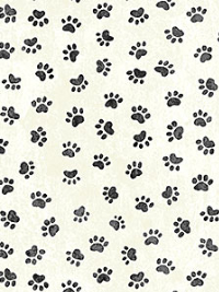 Northcott "You Had Me At Meow" # 22164-11-Cream - Paw Prints THUMBNAIL