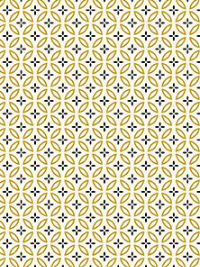 Benartex - Kanvas Studios "New Traditions" # 8639M col. 07 - Black and Gold Geometric Print on Cream THUMBNAIL