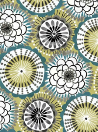 Michael Miller "Art Nouveau" # CX10347-LIME-D – Decorative Flowers THUMBNAIL
