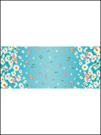 QT Fabrics "Daisy Meadow" # 1649-27801-Q-Aqua - Butterflies and Daisies on Aqua Border THUMBNAIL