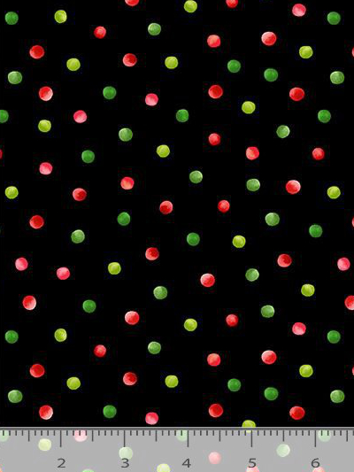 Timeless Treasures "Watermelon Party" # DOT-CD1928-BLACK – Watermelon Dots MAIN