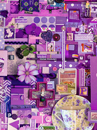 Northcott "Color Collage" # DP22417-84 – Purple Collage THUMBNAIL