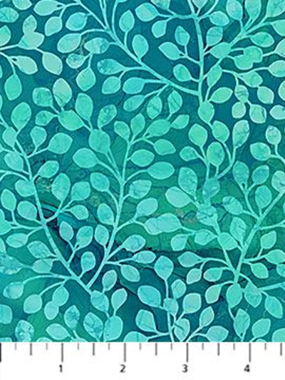 Northcott "Dragonfly Dance" Leaf Blender # DP27506-64 – Teal MAIN