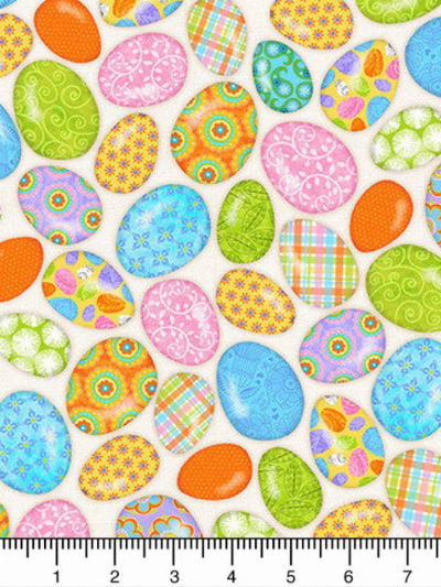 Studio E "Carrot Patch" # 4463-40 - Easter Eggs on Cream MAIN