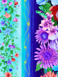 Timeless Treasures "Fantasy" # CD7231-Aqua – Fairy Stripe Coordinate THUMBNAIL