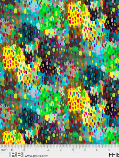 P&B Textiles "Feathered Fiesta" # FFIE-4577-MU – Multi Colored Abstract MAIN
