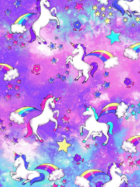Freckle + Lollie "Belle & Blue" # FLOFLBB-D14-V-Purple – Unicorn Rainbow THUMBNAIL